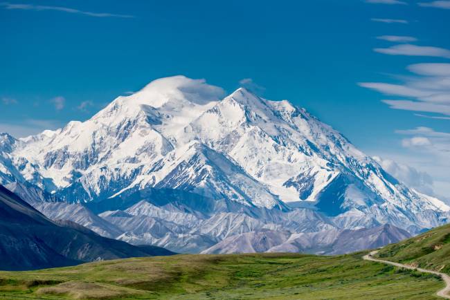 Mount McKinley (Denali) The highest mountain in North America. We are lucky to have a good weather to take pictures (the 30% club, lol). It is taken in Denali National Park and Preserve.