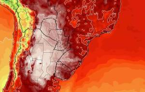 Imagens de satélite mostram imensa cúpula de calor sobre o Brasil, Argentina, Paraguai e Uruguai Imagens de satélite mostram imensa cúpula de calor sobre o Brasil, Argentina, Paraguai e Uruguai