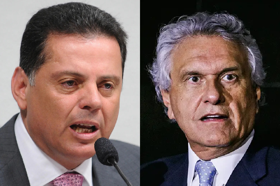 O ex-governador de Goiás, Marconi Perillo (PSDB), e o atual governador, Ronaldo Caiado (União Brasil)