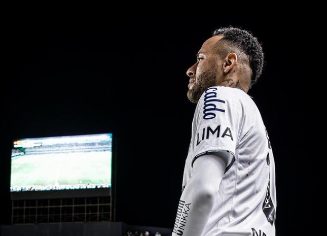 Neymar na reestreia no Santos