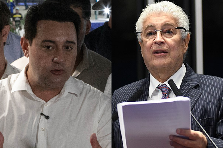 O governador do Paraná, Ratinho Júnior (PSD); e o ex-senador Roberto Requião (sem partido)