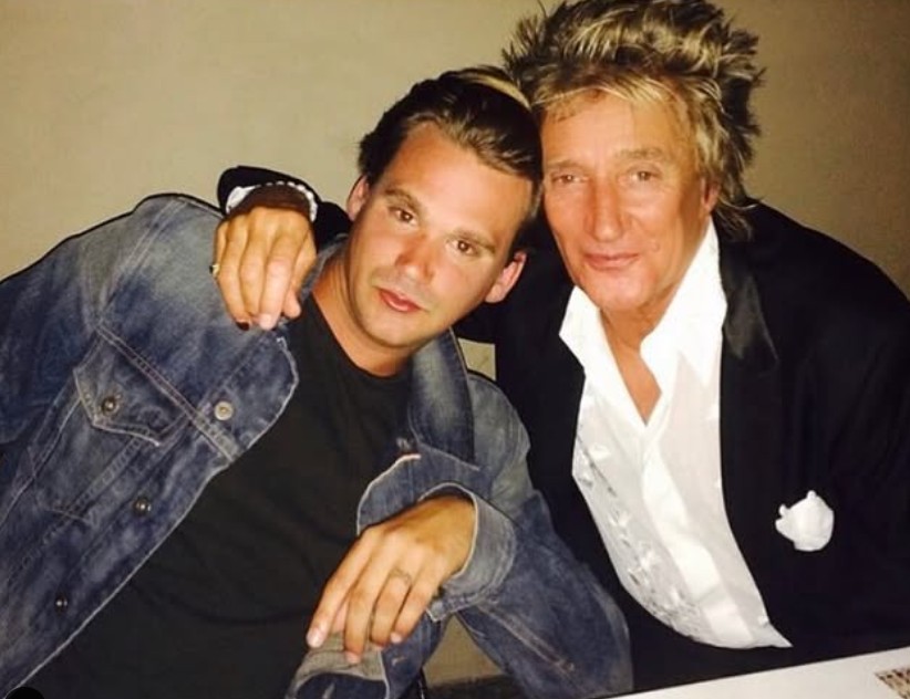 Rod Stewart com o filho Sean
