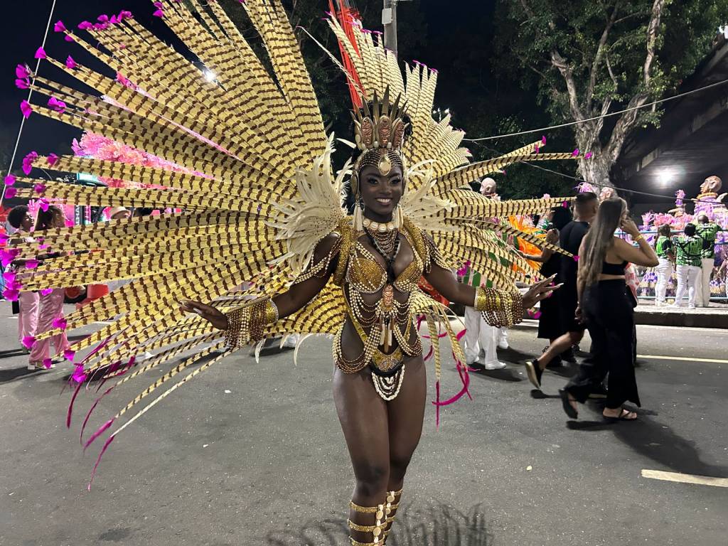 Musa da mangueira estende mãos a quem compra vaga em desfile