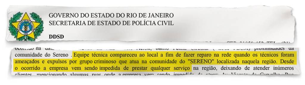 rasgados TUDO REGISTRADO - Boletim de ocorrência: técnicos de operadoras são intimidados e não conseguem trabalhar