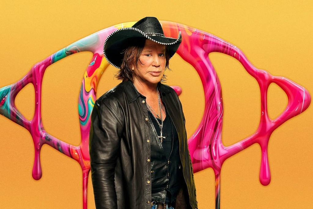 O ator americano Mickey Rourke no 'Celebrity Big Brother'