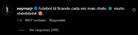 Captura de tela 2025-04-07 095611 Comentário de Neymar em postagem de Denilson: