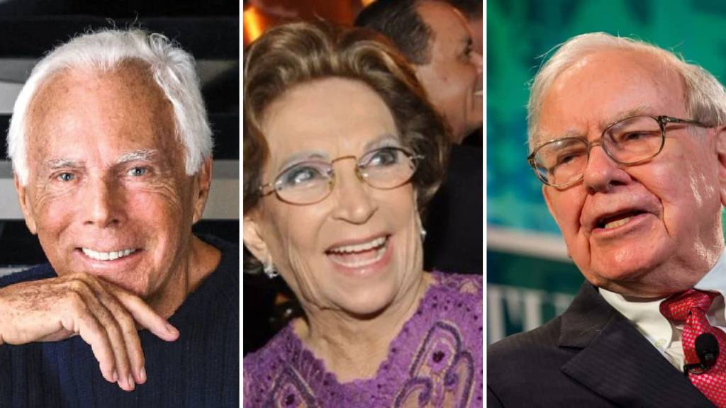 Os bilionários mais velhos do mundo acima dos 90 anos