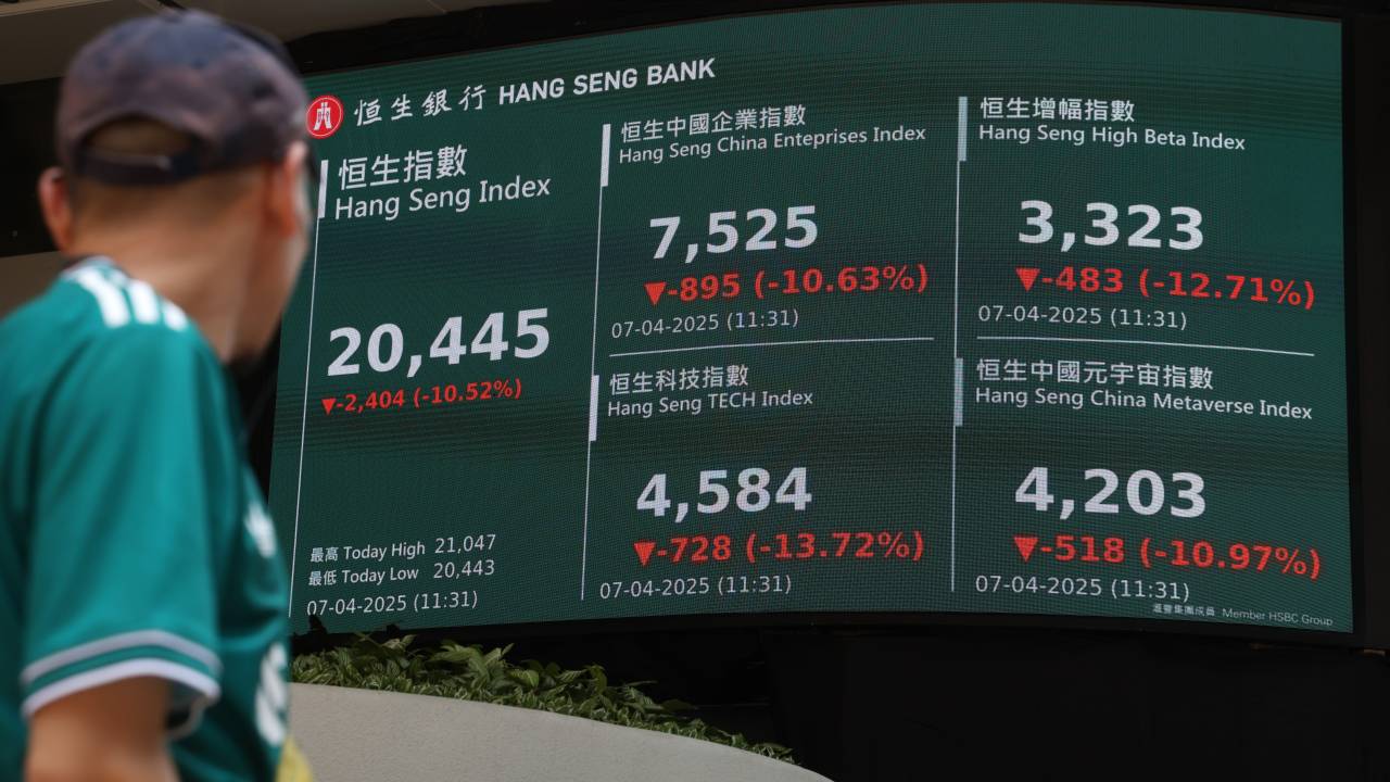 Bolsa de valores de Hong Kong registrou forte queda
