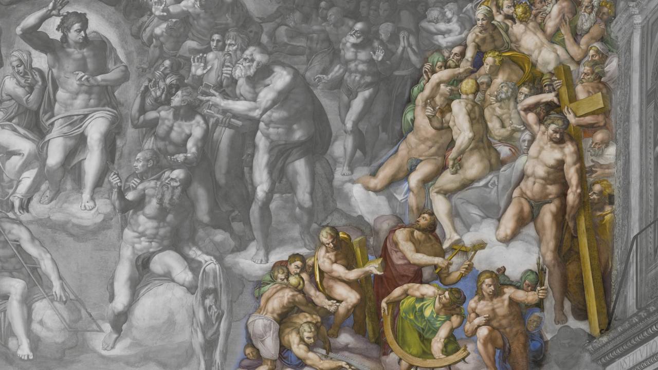 Maria Madalena no Juízo Final de Michelangelo: descoberta que fez barulho. -