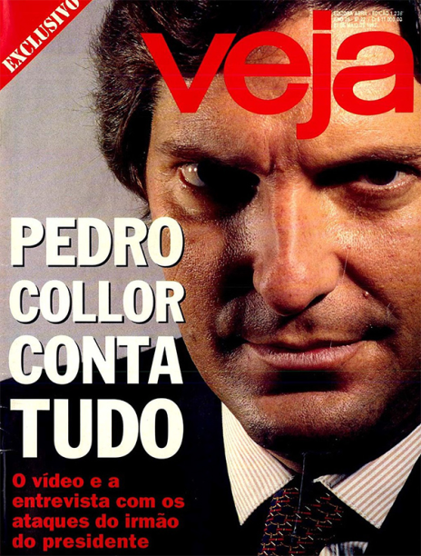 27/05/1992 - "Pedro Collor conta tudo" - Em entrevista exclusiva, Pedro Collor de Mello, irmão do presidente, revela detalhes dos escândalos de corrupção, desvio de dinheiro e tráfico de influência envolvendo PC Farias. A reportagem deu origem ao processo que resultou no impeachment de Collor, em dezembro daquele ano
