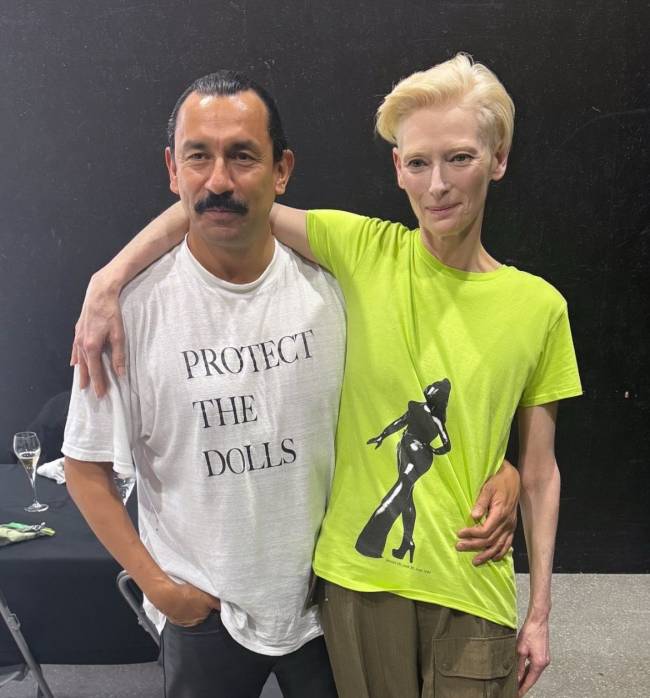 Haider Ackermann e Tilda Swinton Haider Ackermann e Tilda Swinton