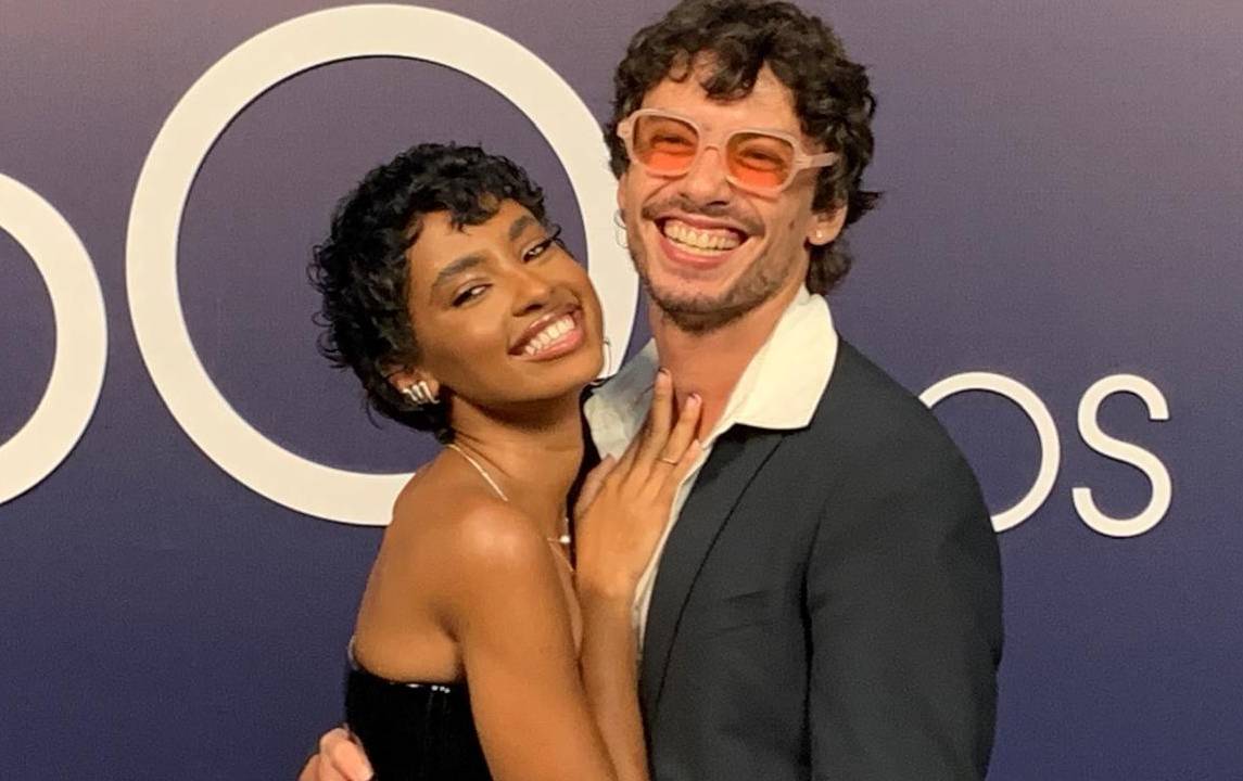 Gabz e Jaffar Bambirra na festa de 60 anos da TV Globo