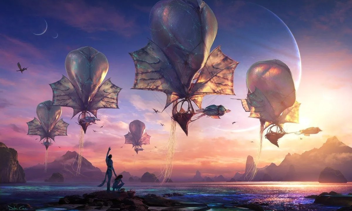 Arte conceitual da Tribo do Vento, em ‘Avatar: Fogo e Cinzas’ -