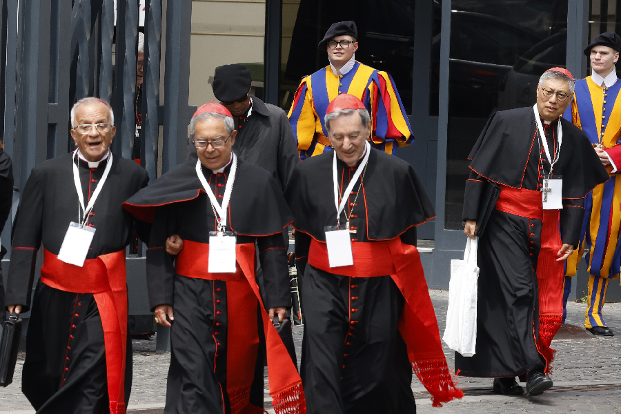 Cardeais após reunião no Vaticano //