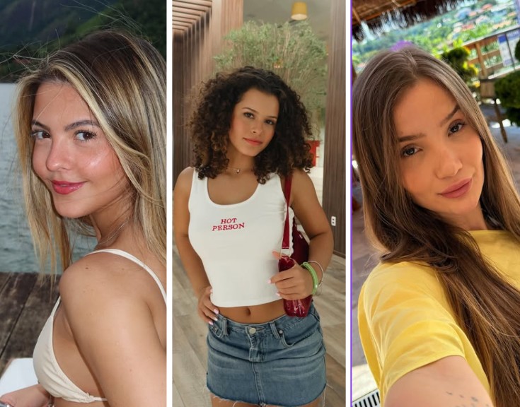 Atrizes de 'Chiquititas' Júlia Gomes, Gabriella Saraivah e Anna Livya Padilha