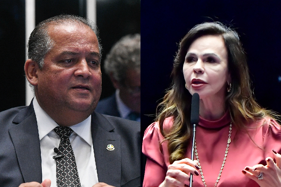 Os senadores Eduardo Gomes (PL-TO) e Dorinha Seabra (União-TO)