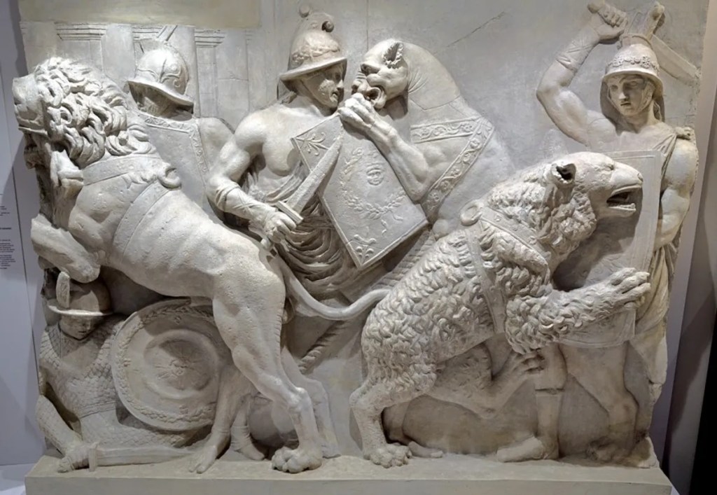 Fóssil humano de 1800 anos conta a história da luta entre um gladiador e um leão