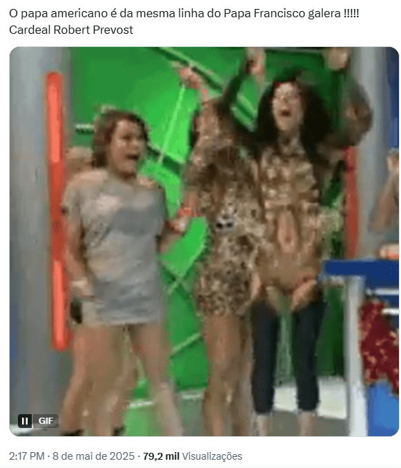 Meme sobre novo papa