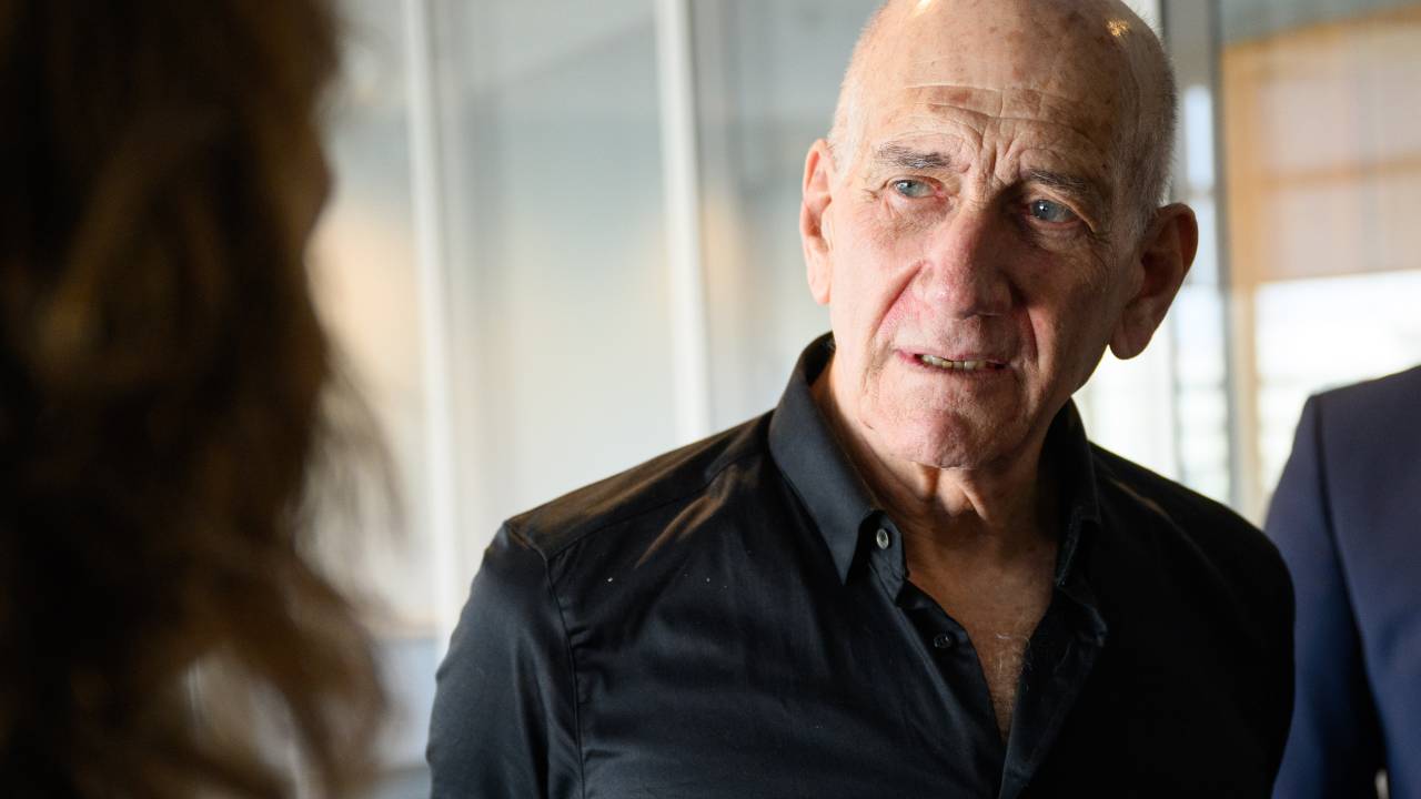 O ex-primeiro-ministro de Israel, Ehud Olmert. 15/02/2024