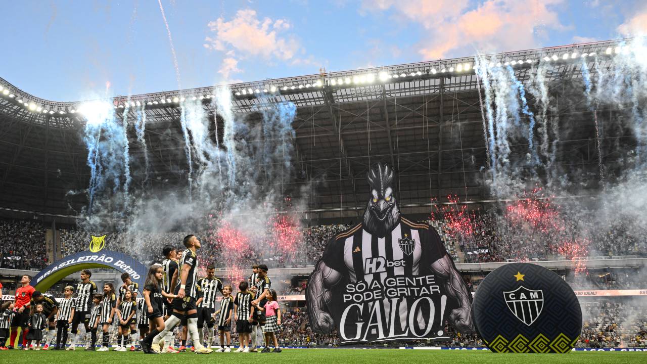 BELO HORIZONTE, BRAZIL - MAY 11: General view of the stadium before a match between Atletico Mineiro and Fluminense as part of Brasileirao 2025 at Arena MRV Stadium on May 11, 2025 in Belo Horizonte, Brazil. (Photo by Pedro Vilela/Getty Images)