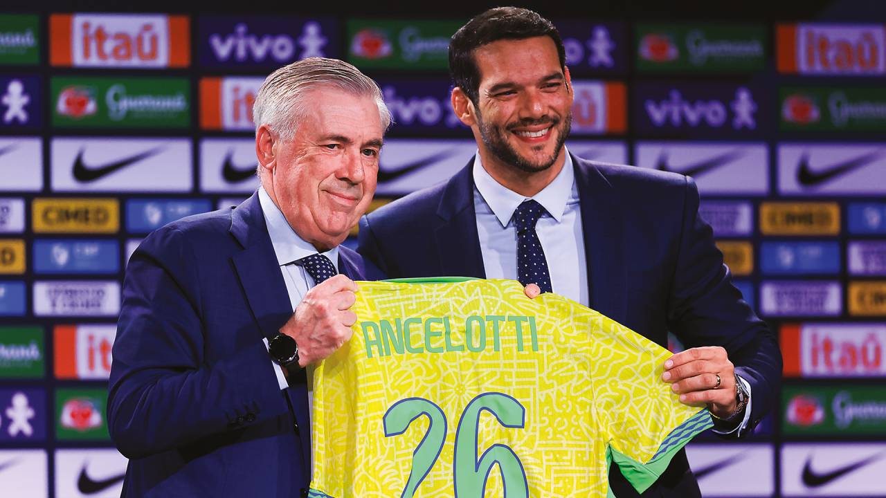 Carlo Ancelotti e Samir Xaud
