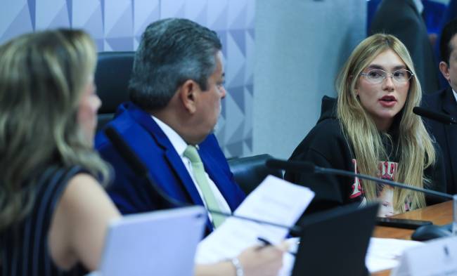 Brasília (DF), 13/05/2025 – Reunião da CPI do Senado que investiga irregularidades no setor de apostas on-line (CPI das Bets) para ouvir a apresentadora, influenciadora e empresária Virginia Pimenta da Fonseca Serrão Costa. Foto: Lula Marques/Agênci site