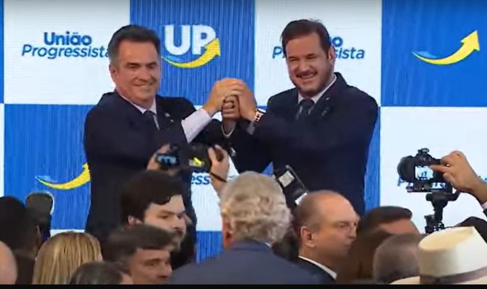 Ciro Nogueira (PP-PB) e Antonio Rueda (União Brasil-PE), no lançamento da federação União Progressista