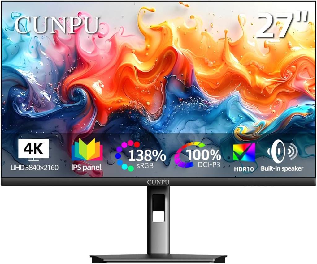 CUNPU Monitor 4K De 27 Polegadas