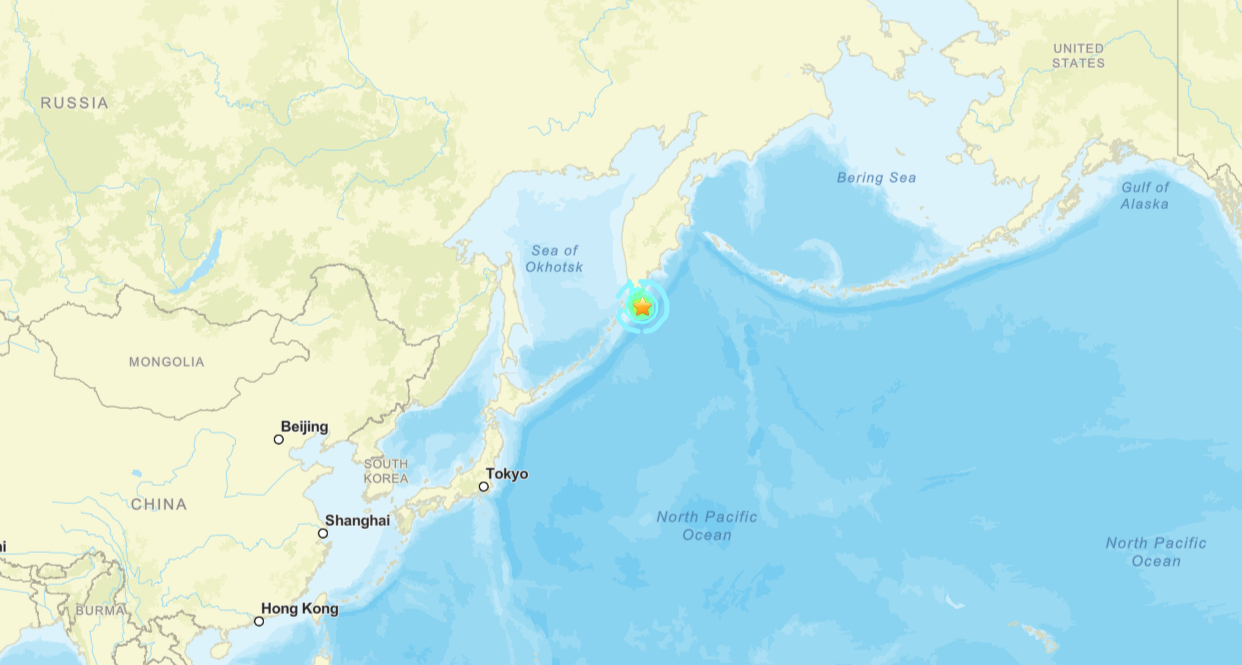 Epicentro do terremoto no Leste da Rússia registrado neste domingo