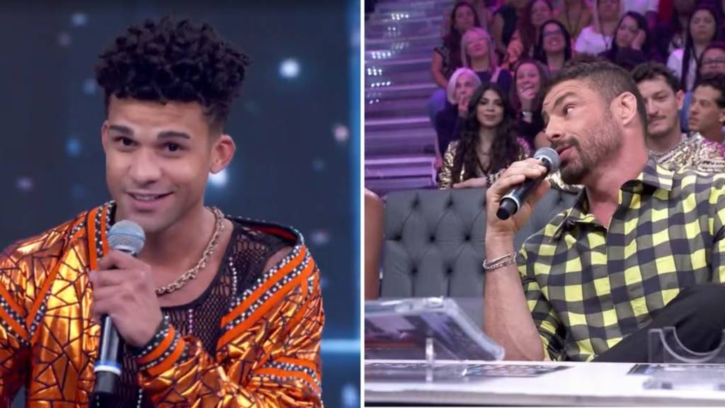 O ‘climão’ entre Lucas Leto e Cauã Reymond no ‘Domingão do Huck’