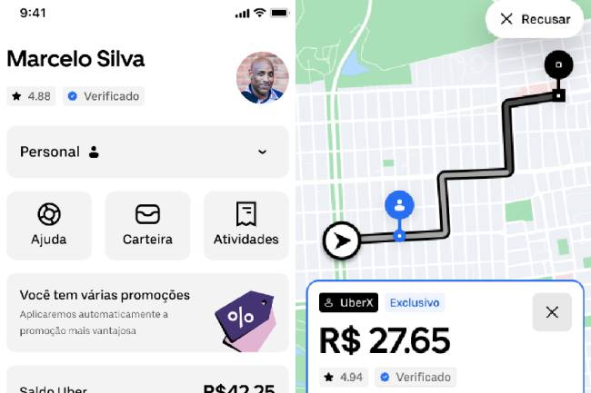 COMO FICA? - No aplicativo: os selos de verificação no perfil do usuário e do motorista -