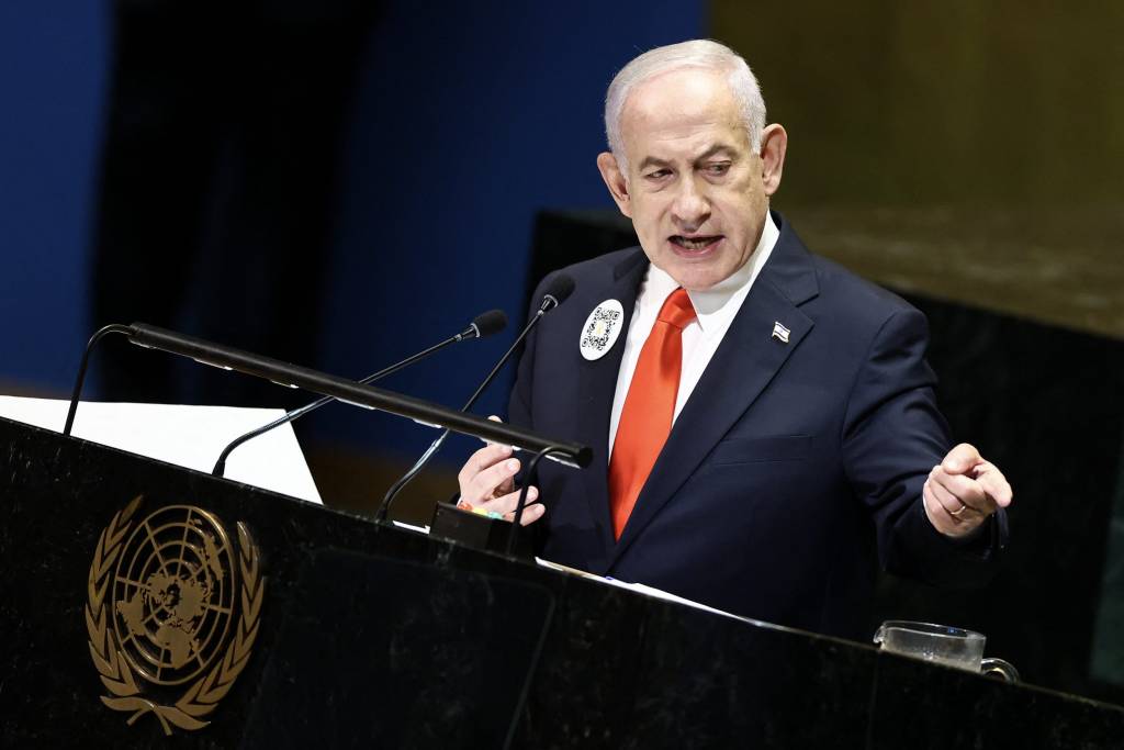 Alto-falantes na fronteira de Gaza transmitiram discurso de Netanyahu na ONU