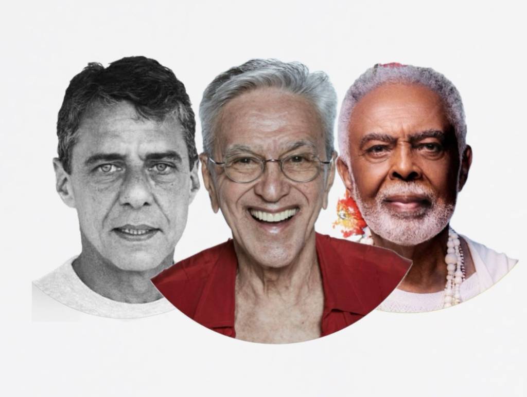 Caetano Veloso, Chico Buarque e Gilberto Gil participarão de manifestação em Copacabana neste domingo