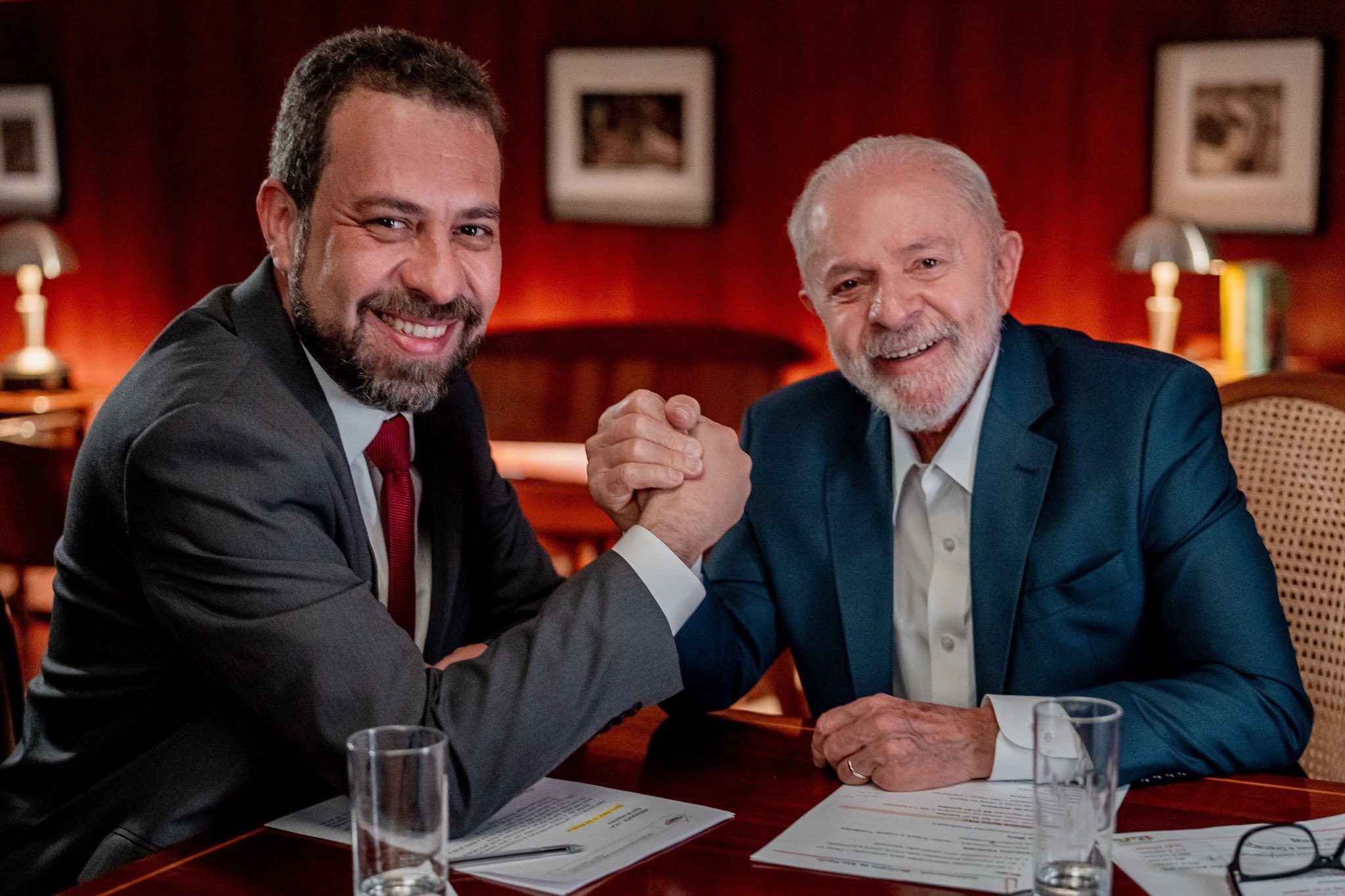 Guilherme Boulos e o presidente Lula