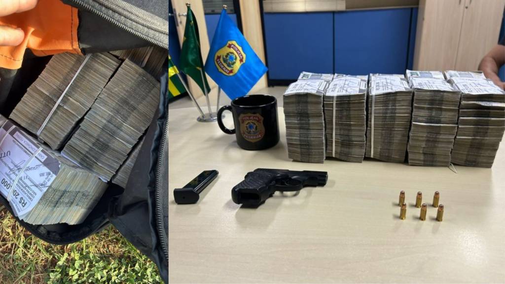 Idoso de 74 anos é preso em Goiás com R$ 1 milhão dentro de mochila