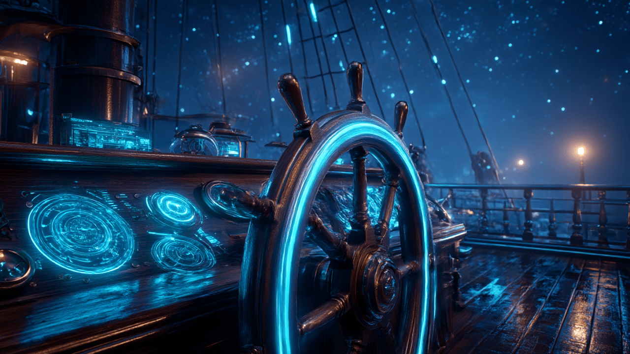 Pedi pro Midjourney criar imagem de um navegador de IA, e veio isso aqui. Achei que atendeu bem, e você?