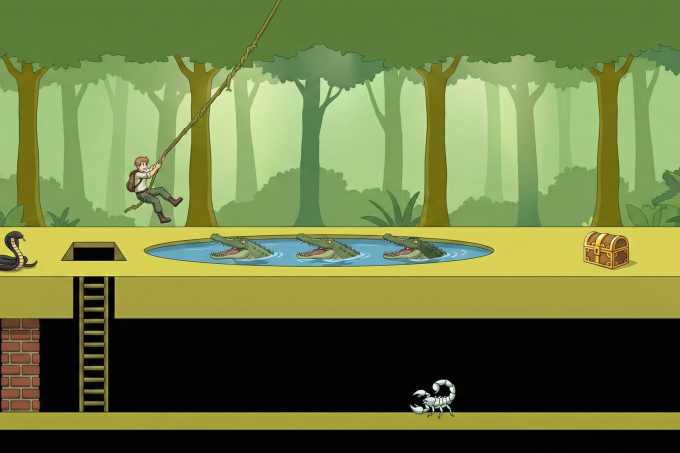 Pitfall recriação com inteligência artificial