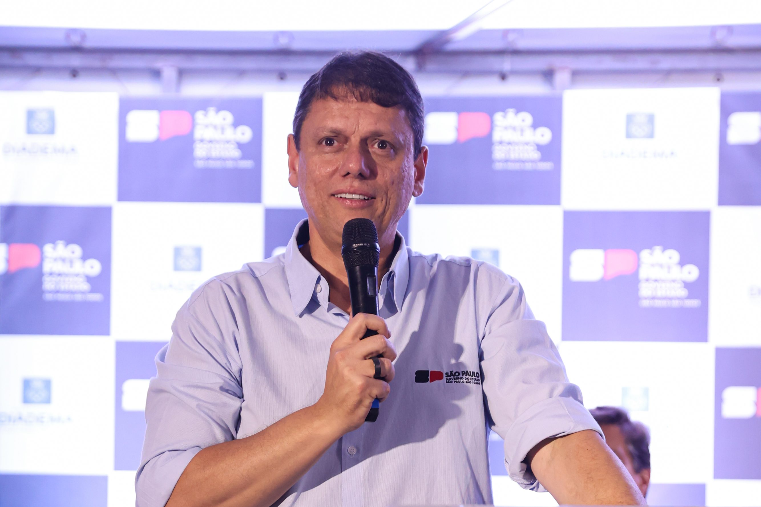 O governador de São Paulo, Tarcísio de Freitas