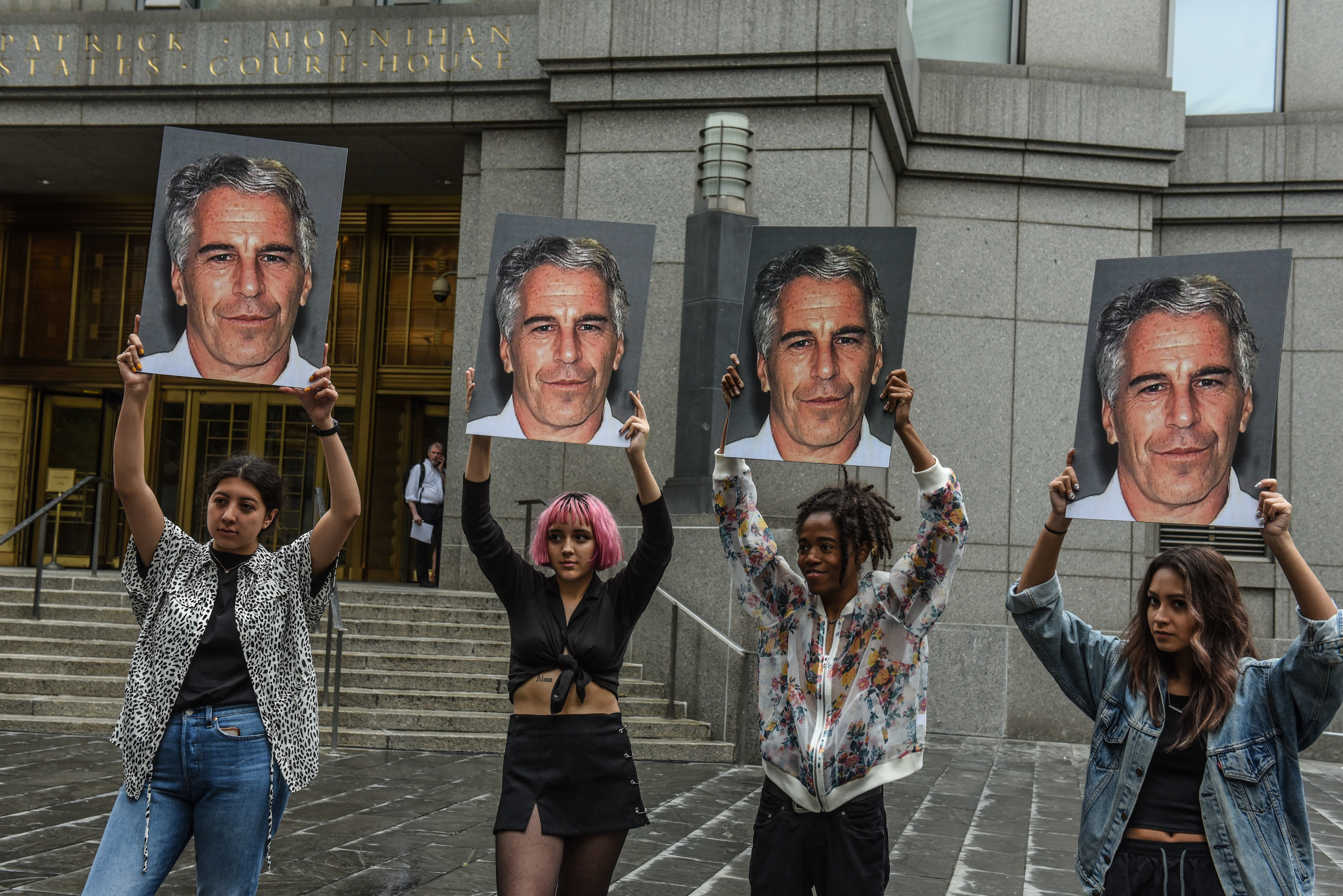 Protesto contra Jeffrey Epstein