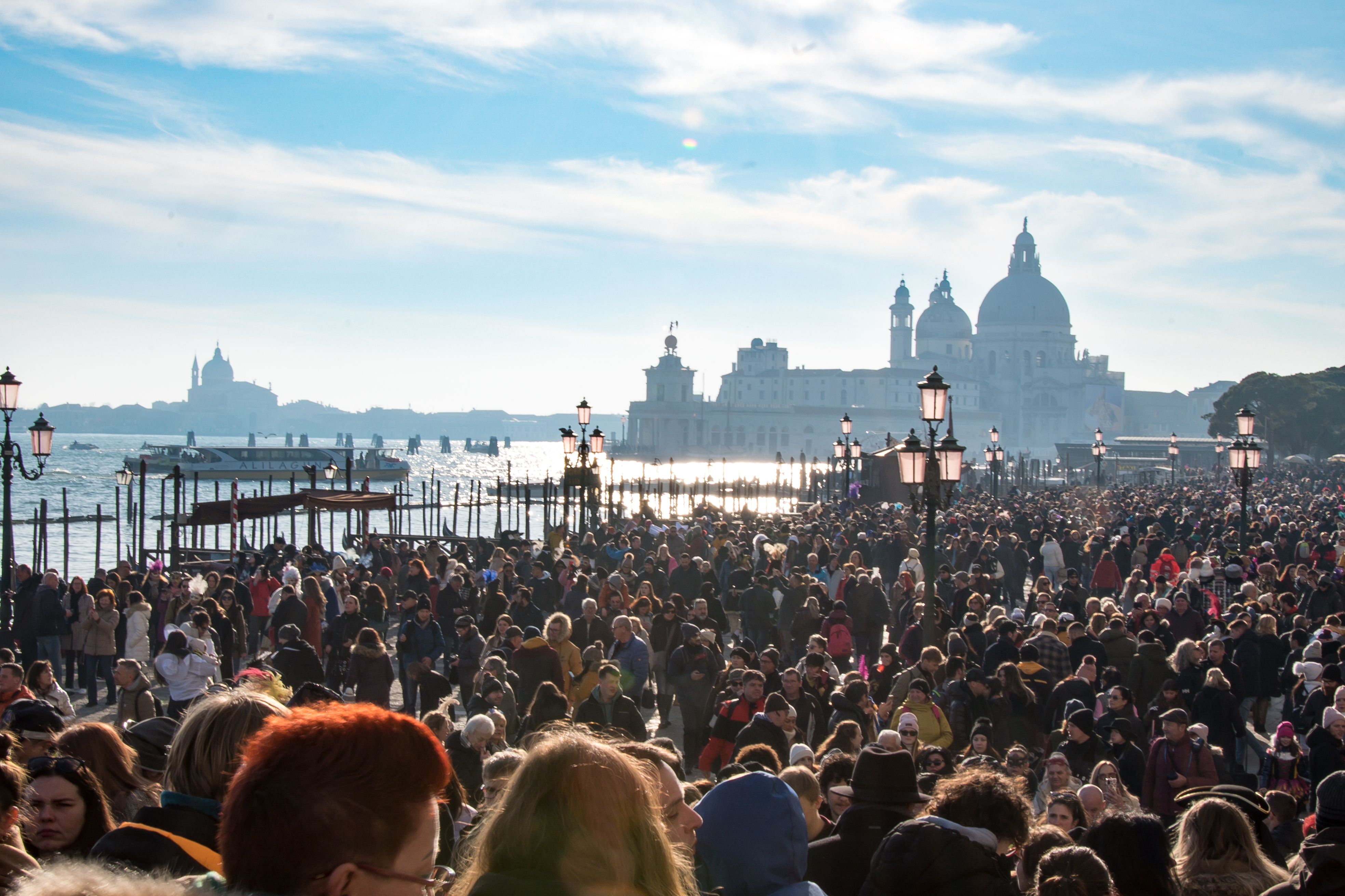 Overtourism in Venice, during Carnival