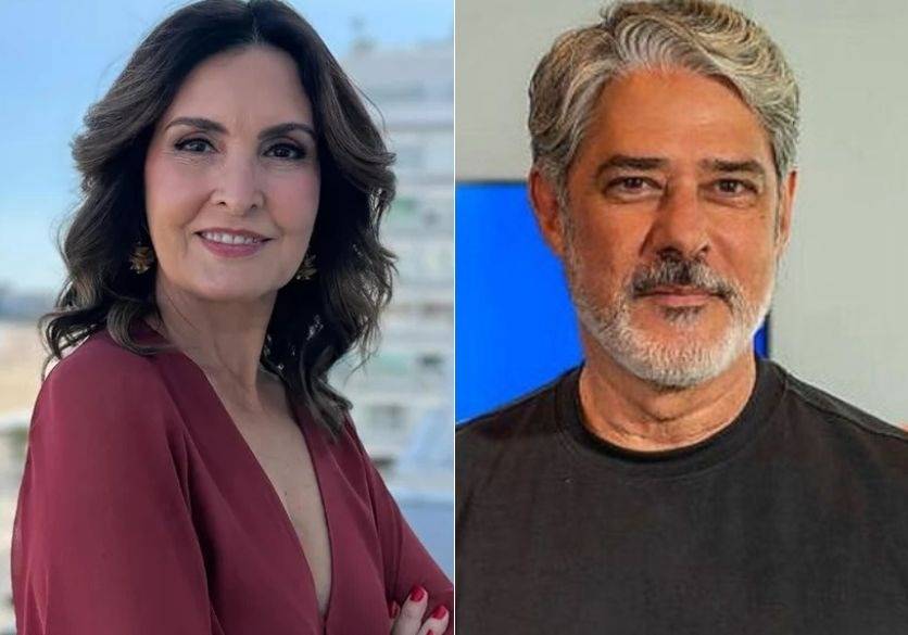 O reencontro de Fátima Bernardes e William Bonner na Globo; veja foto