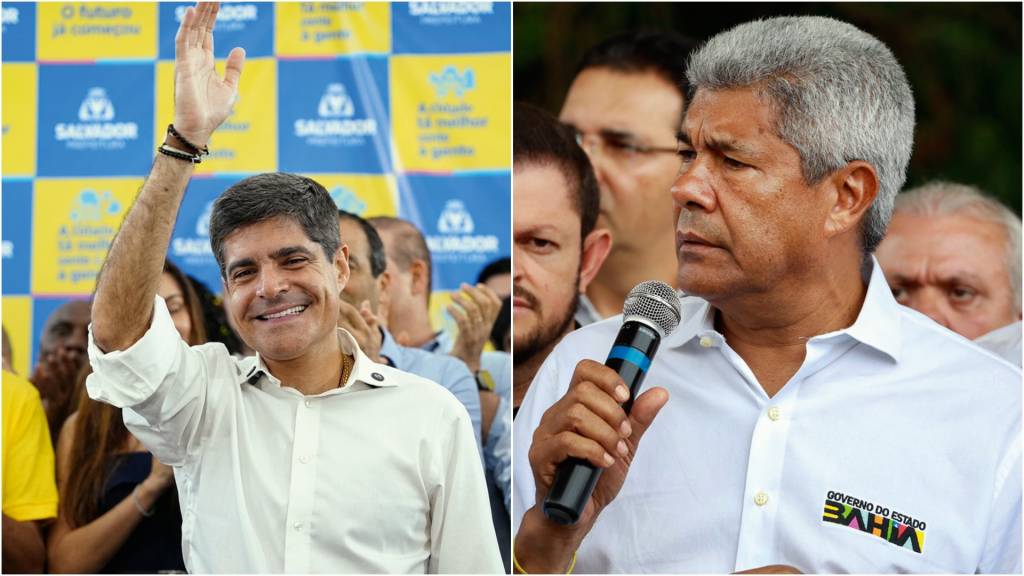 Nova pesquisa testa disputa entre ACM Neto e Jerônimo Rodrigues na Bahia