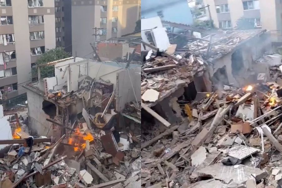 Defesa Civil começa a demolir casas interditadas na região da explosão em São Paulo