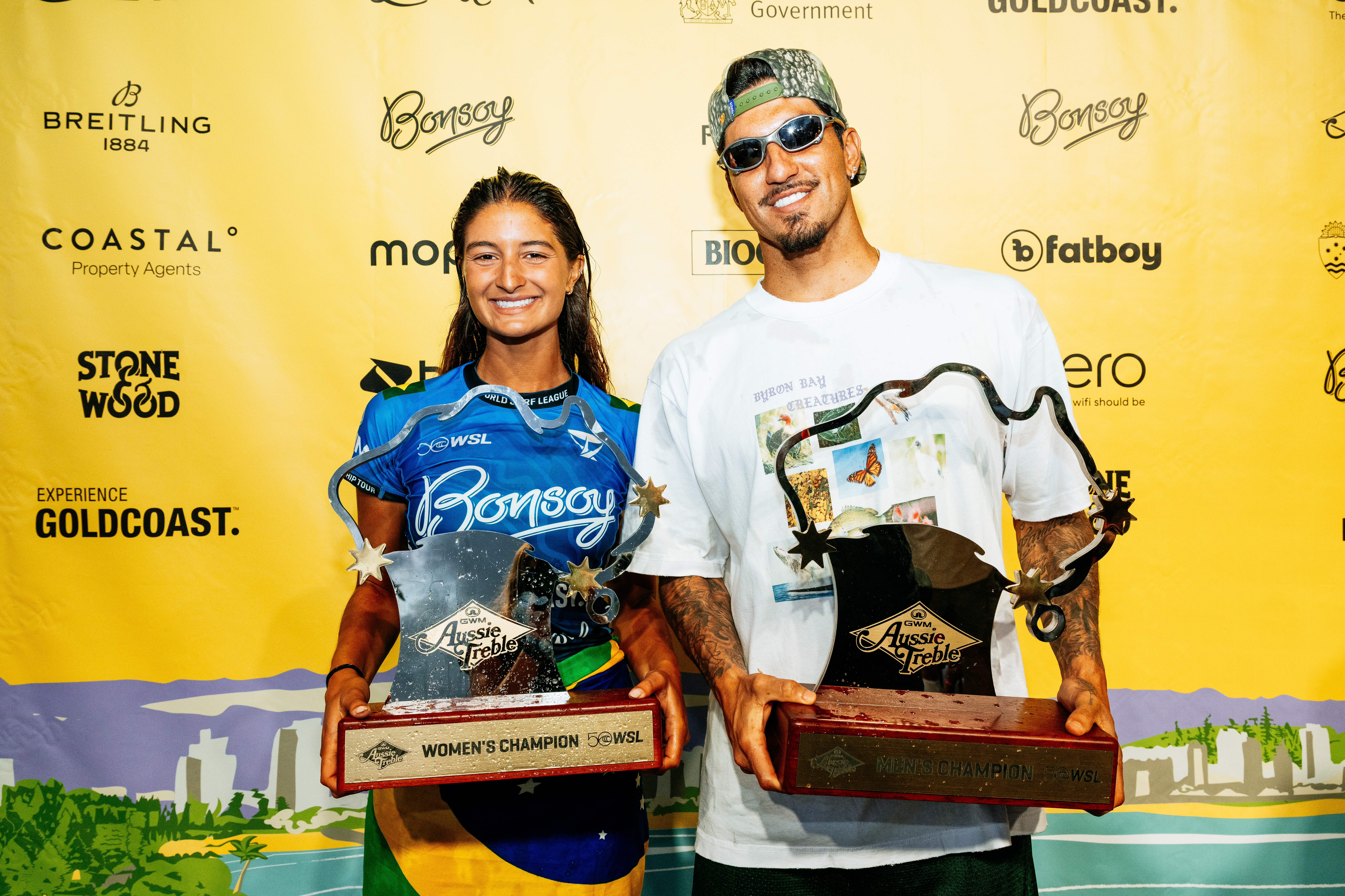 Brasil lidera Circuito Mundial de Surfe com Gabriel Medina e Luana Silva