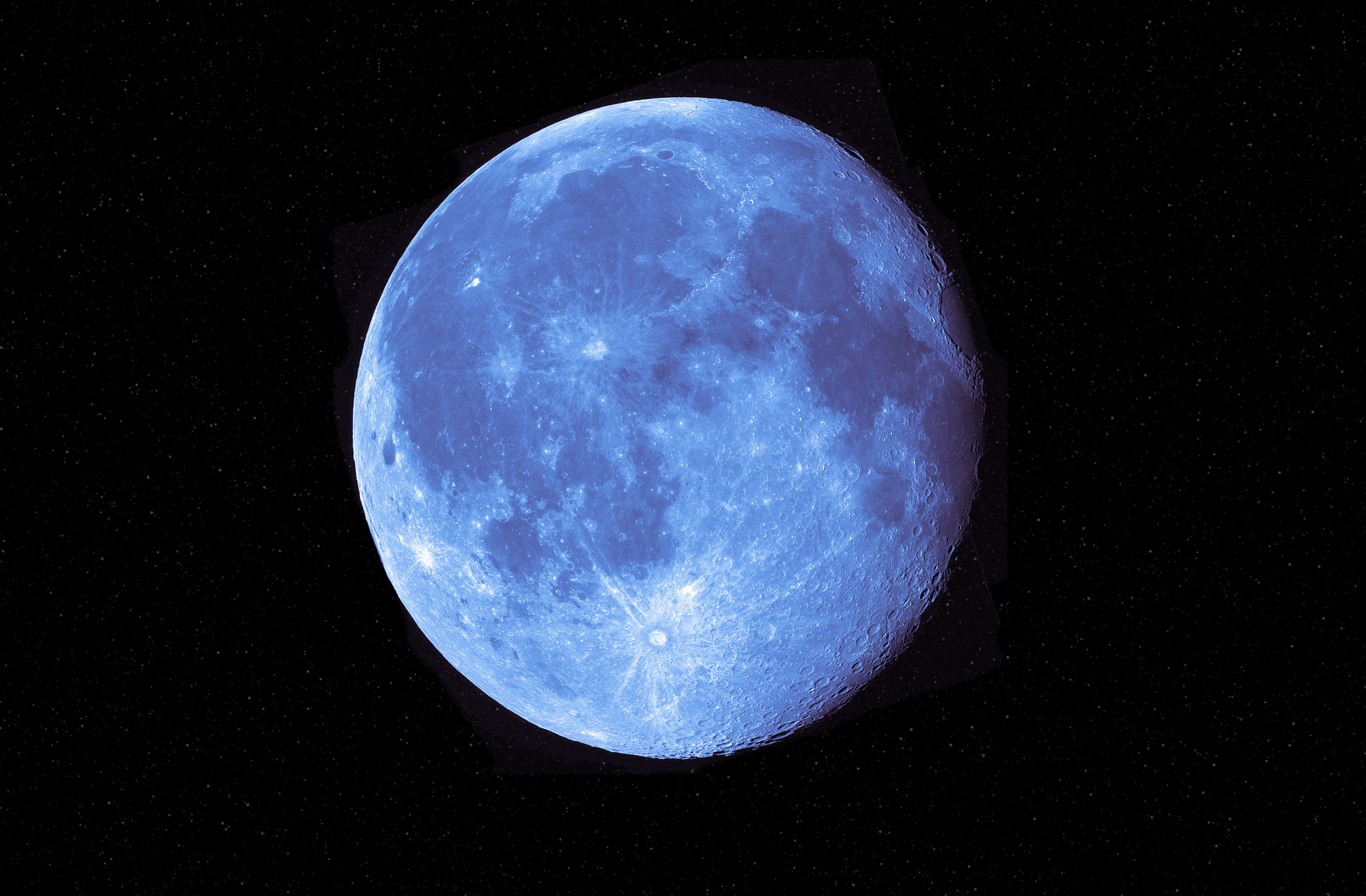 Lua azul.