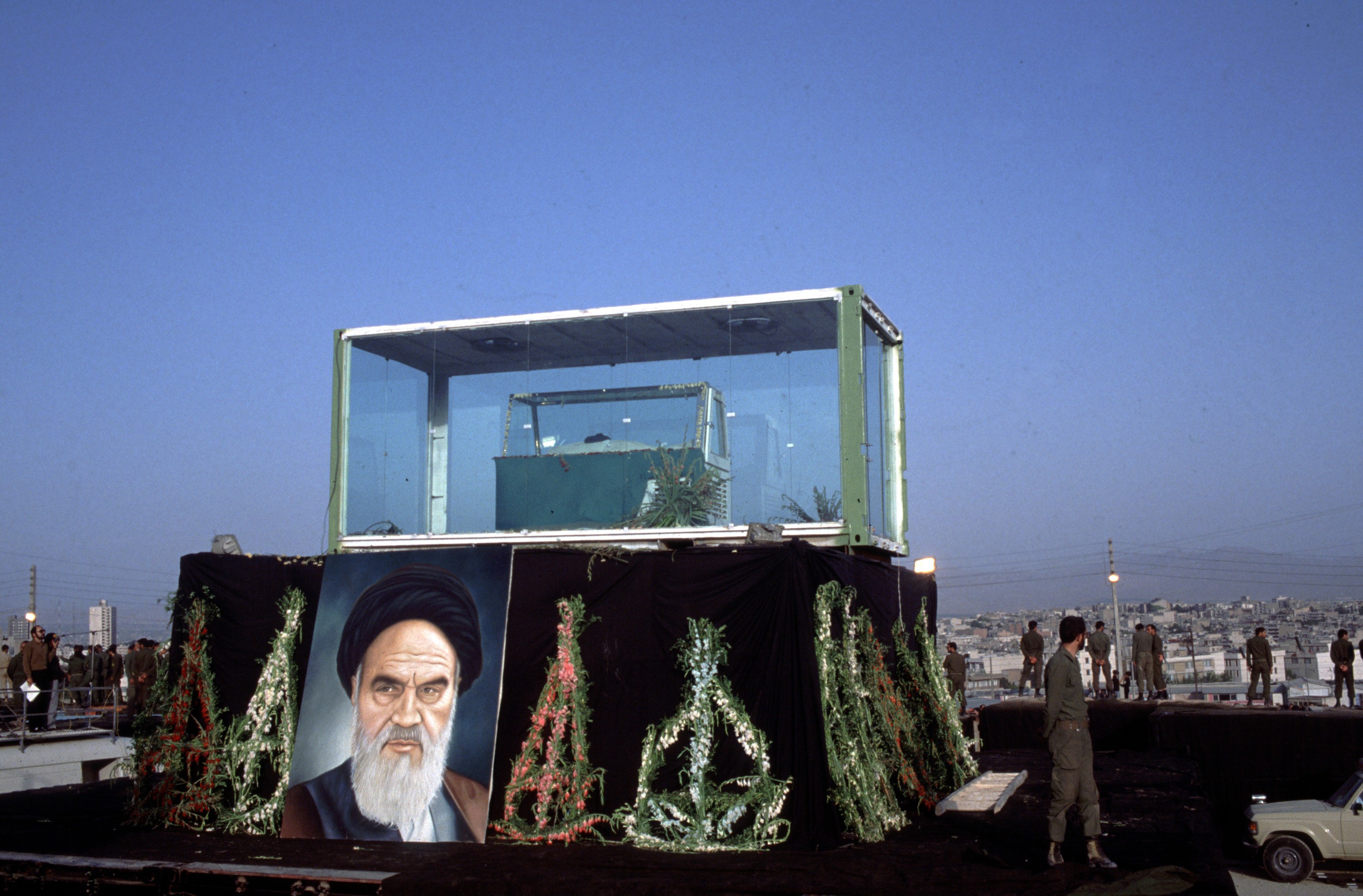 Enterro do aiatolá Ruhollah Khomeini