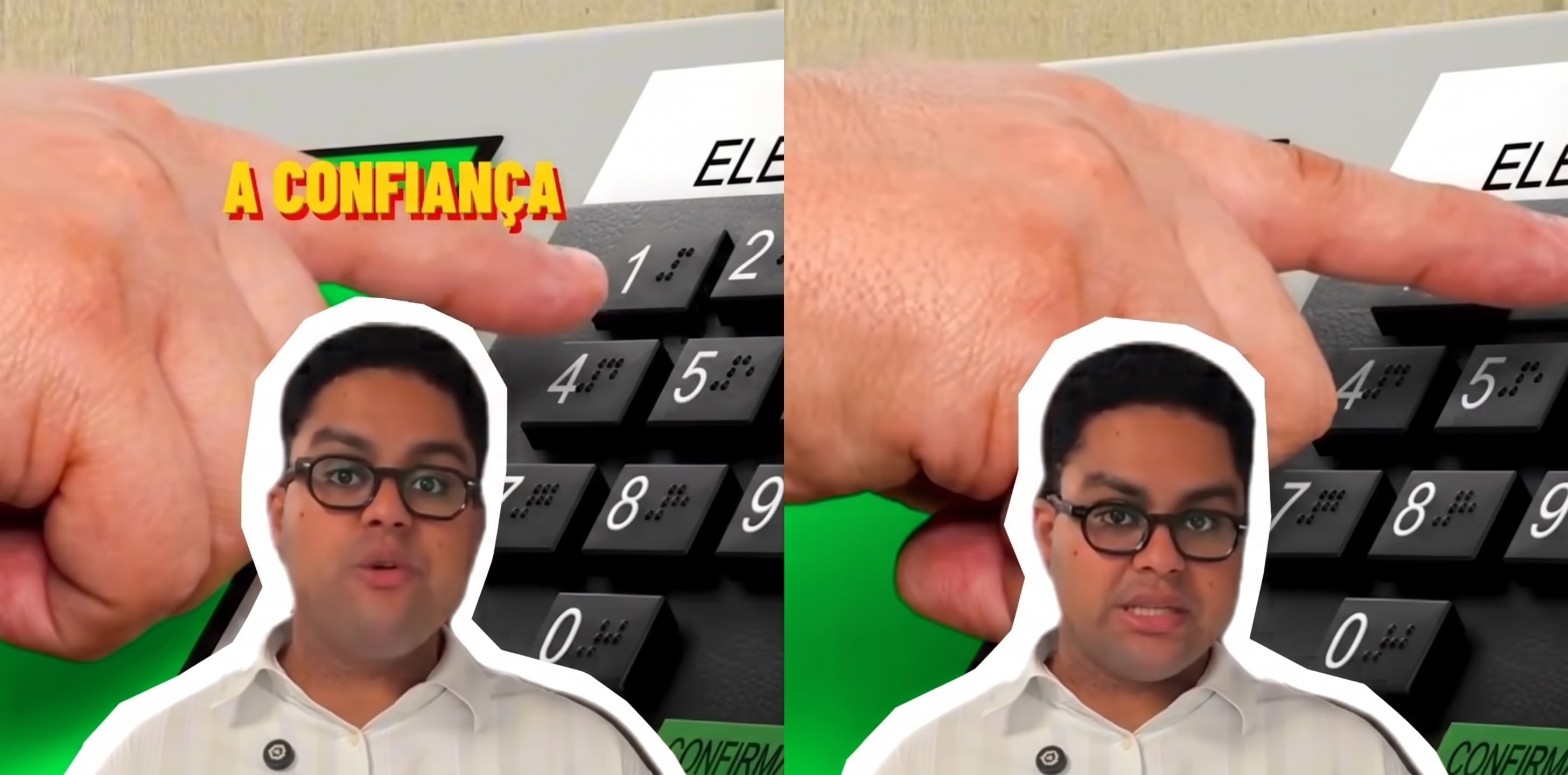 Vídeo institucional da CGU nas redes sugere pessoa votando ’13’ na urna eletrônica